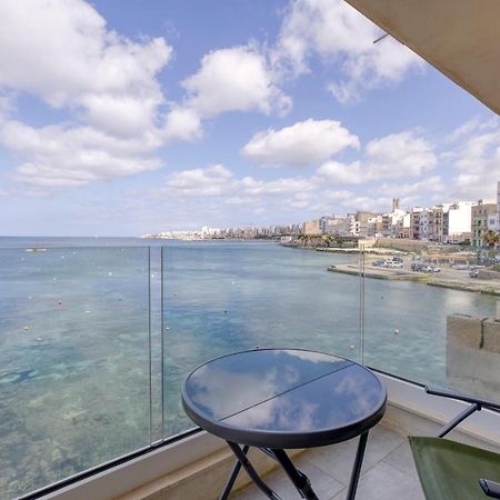 Seafront, Studio Home With Private Seaview Terrace By 360 Estates St. Paul's Bay Bagian luar foto